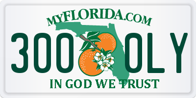 FL license plate 3000LY