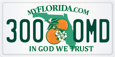 FL license plate 3000MD