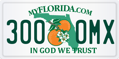 FL license plate 3000MX