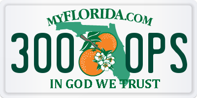 FL license plate 3000PS