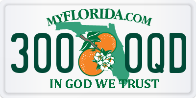 FL license plate 3000QD