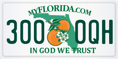 FL license plate 3000QH