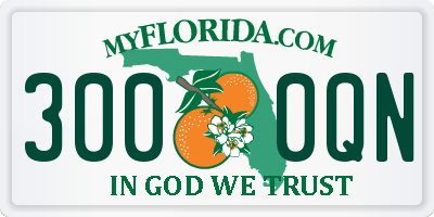 FL license plate 3000QN