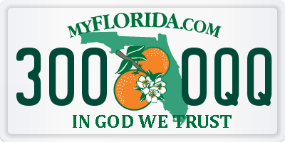 FL license plate 3000QQ