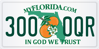 FL license plate 3000QR