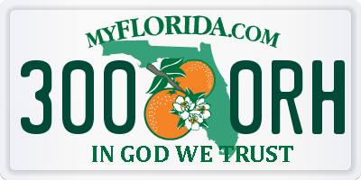 FL license plate 3000RH