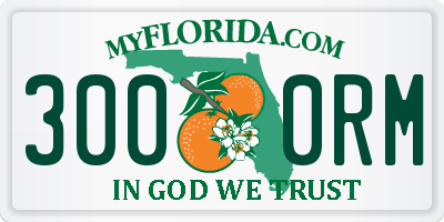 FL license plate 3000RM