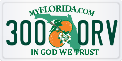 FL license plate 3000RV