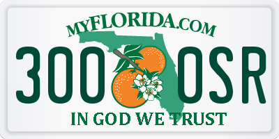 FL license plate 3000SR