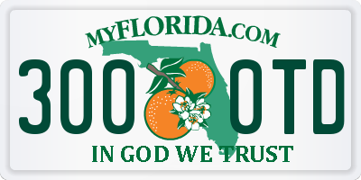 FL license plate 3000TD