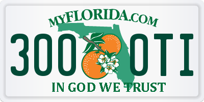 FL license plate 3000TI