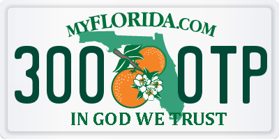 FL license plate 3000TP