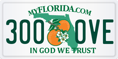 FL license plate 3000VE