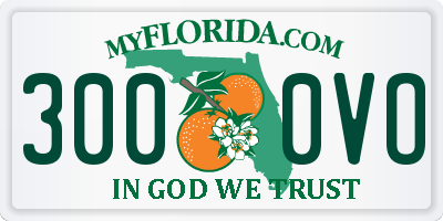 FL license plate 3000VO