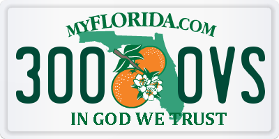 FL license plate 3000VS