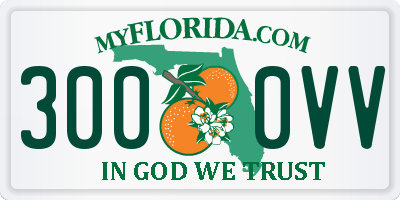 FL license plate 3000VV