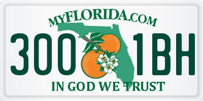 FL license plate 3001BH