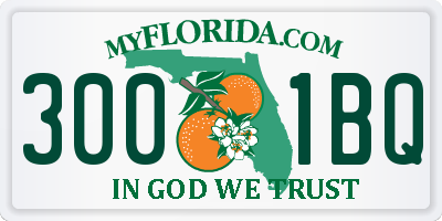 FL license plate 3001BQ