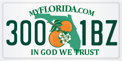 FL license plate 3001BZ