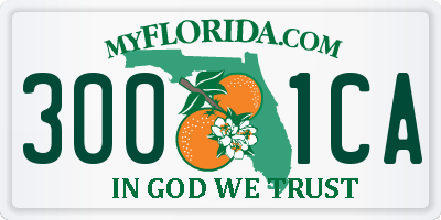 FL license plate 3001CA