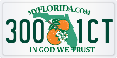FL license plate 3001CT
