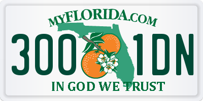 FL license plate 3001DN