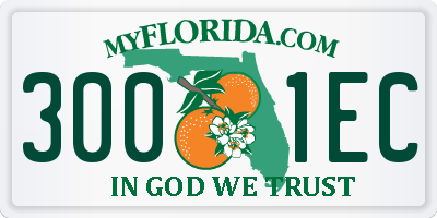 FL license plate 3001EC