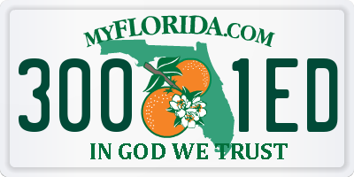 FL license plate 3001ED