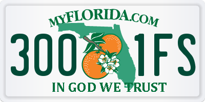 FL license plate 3001FS