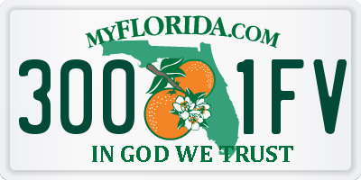 FL license plate 3001FV
