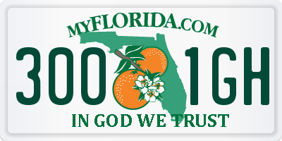 FL license plate 3001GH