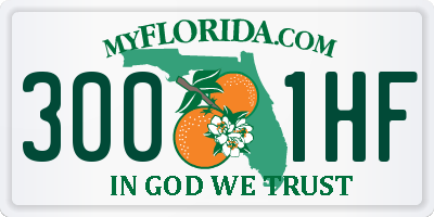 FL license plate 3001HF