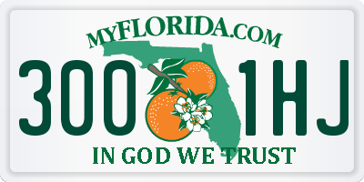 FL license plate 3001HJ