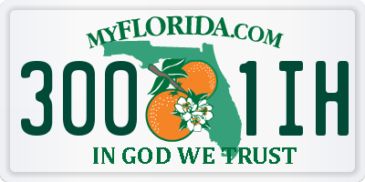 FL license plate 3001IH