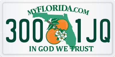 FL license plate 3001JQ
