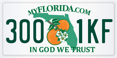 FL license plate 3001KF