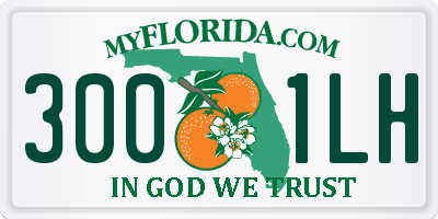 FL license plate 3001LH
