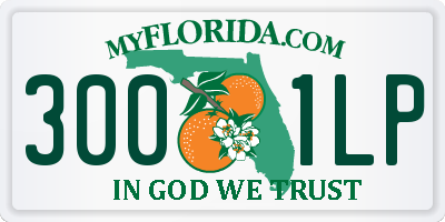 FL license plate 3001LP