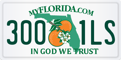 FL license plate 3001LS