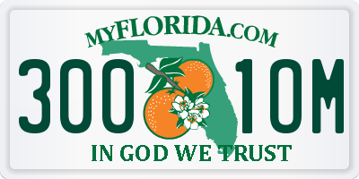 FL license plate 3001OM