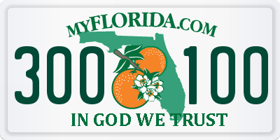 FL license plate 3001OO