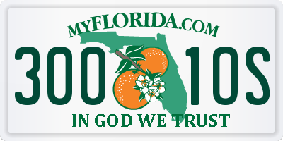 FL license plate 3001OS