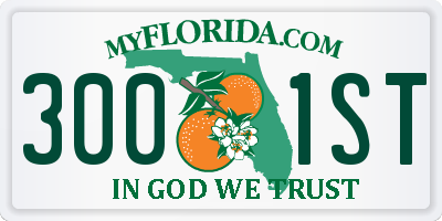 FL license plate 3001ST