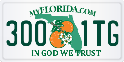FL license plate 3001TG
