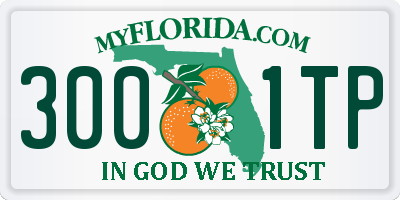 FL license plate 3001TP