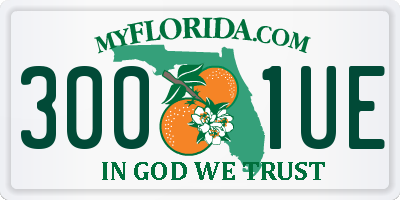 FL license plate 3001UE