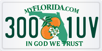 FL license plate 3001UV