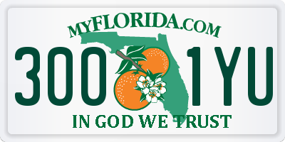 FL license plate 3001YU