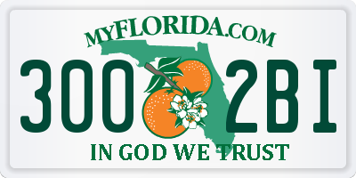 FL license plate 3002BI