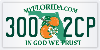 FL license plate 3002CP